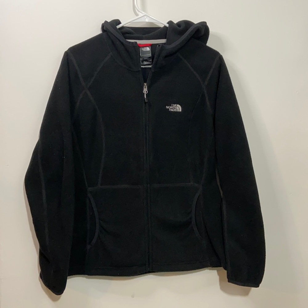 The north face fleece full zip hoodie size large